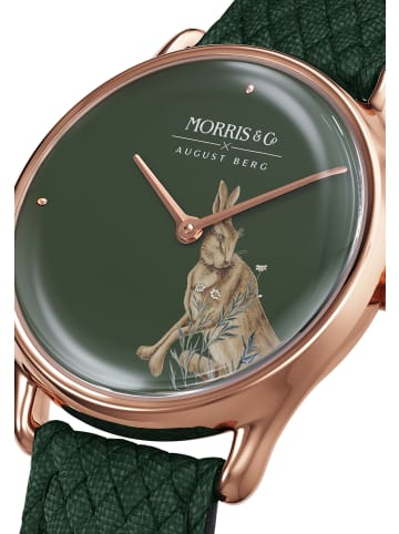 August Berg Morris & Co. Fennel Forest Hare N°30 in rosegold dark_green