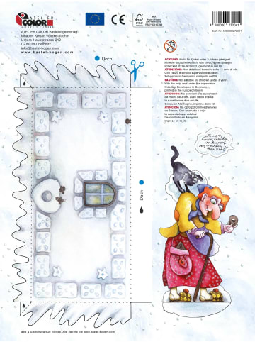 Atelier Lichterhaus Hänsel und Gretel basteln Bastelbogen Papiermodell |...