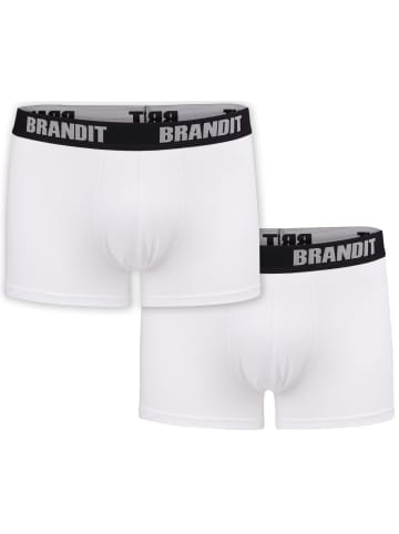 Brandit Boxershort "Boxer Shorts Logo 2 Pack" in Weiß