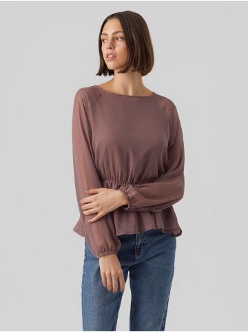 Vero Moda Top mit Schößchen in Rose Taupe
