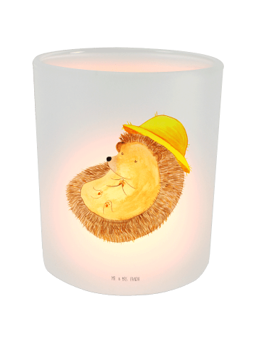 Mr. & Mrs. Panda Glas Windlicht Igel Beten ohne Spruch in Transparent