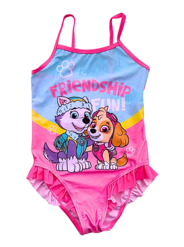 Paw Patrol Badeanzug mit Rüschendetails Paw Patrol Skye & Everest in Pink