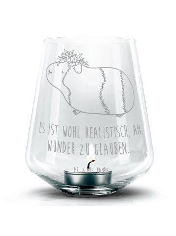 Mr. & Mrs. Panda Glas Teelichthalter Meerschweinchen Weisheit mi... in Transparent