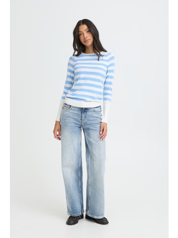 b. young Strickpullover langarm BYMMORLA Tight fit in DELLA ROBBIA BLUE STRIPE