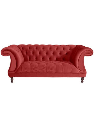58 aufm Kessel CHESTERFIELD Sofa 2-Sitzer Kaylin Samtvelours ziegel