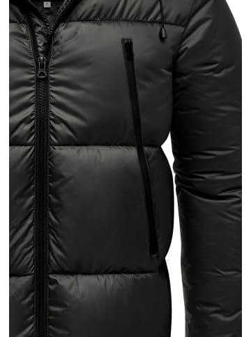 Humy Winterjacke mit Kapuze in Schwarz