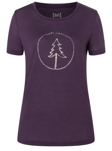 super.natural Merino T-Shirt in lila