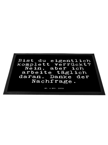 Mr. & Mrs. Panda Schmutzfangmatte Bist du eigentlich komplett...... in Schwarz