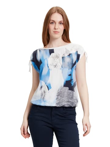 BETTY & CO Casual-Shirt mit Print in Blau/Weiß