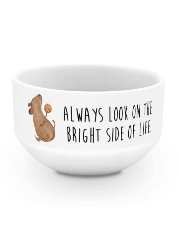 Mr. & Mrs. Panda Schüssel Hund Keks mit Spruch in Weiß