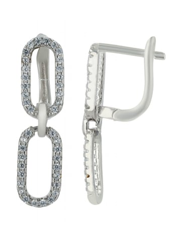Adeliás Damen Ohrstecker aus 925 Silber mit Zirkonia in silber