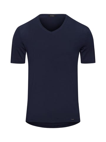 Hanro V-Shirt Natural Function in deep navy