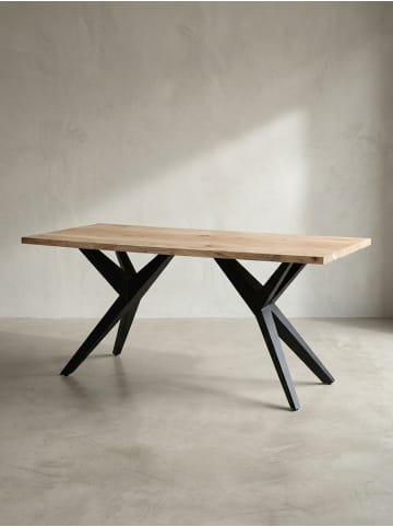 KADIMA DESIGN Esszimmertisch 160x80x76 cm Massivholz Metall Esstisch