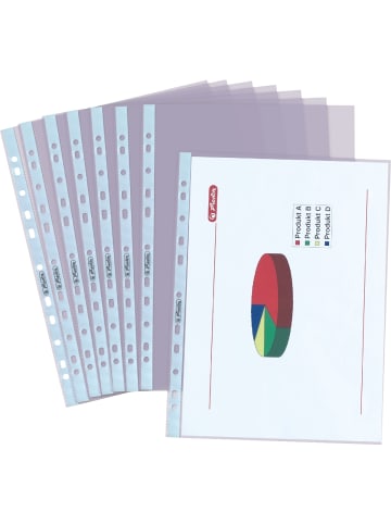 Herlitz Prospekthüllen A4 PP-Folie glasklar Packung mit 50 Stück