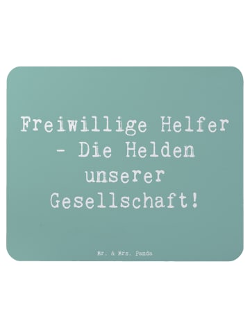 Mr. & Mrs. Panda Mouse Pad Spruch Freiwilliger Held mit Spruch in Meeresbrise