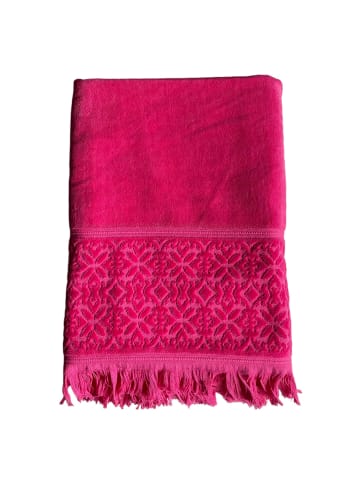 Le Comptoir de la Plage Strandtuch "Romance Fuchsia" in Rosa