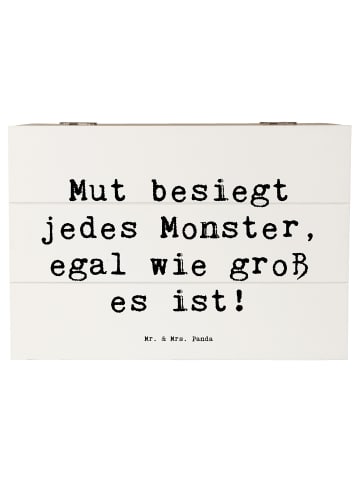 Mr. & Mrs. Panda Box Spruch Ängste vor Monstern besiegen mit Spruch in Weiß