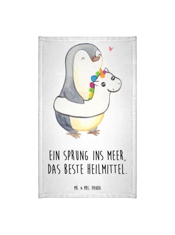 Mr. & Mrs. Panda Handtuch Sommermeerheilkraft mit Spruch in Weiß