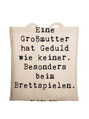 Mr. & Mrs. Panda Tragetasche Großmutter Geduld mit Spruch in Creme