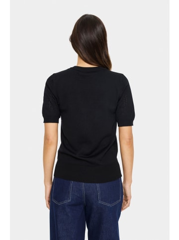 SAINT TROPEZ Strickpullover MilaSZ Gerade Passform in Black
