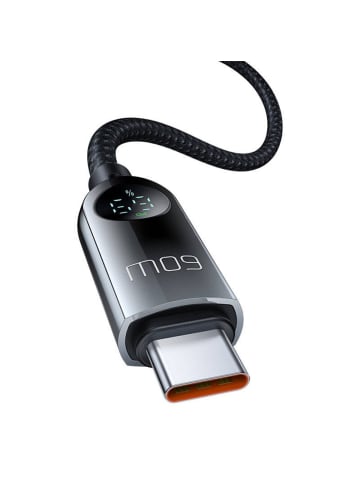 Wisam® Ladekabel USB-C auf USB-C 60W Datenkabel 1,2m Schwarz