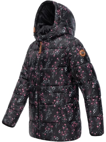 ragwear Steppjacke Roxanka Flowers in Black