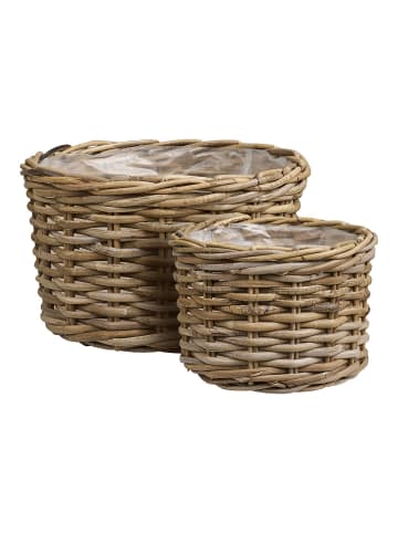 ebuy24 Körbe Kalak 2er Set Natur 35 x 35 cm