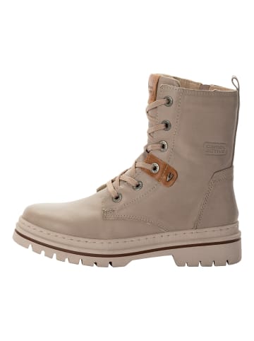 Camel Active Schnürstiefel aus Nubukleder vom Rind in beige