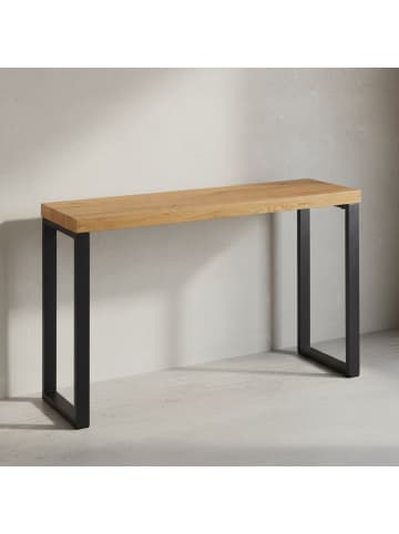 KADIMA DESIGN Konsolentisch in modernem Design, Eiche-Optik, große Ablagefläche