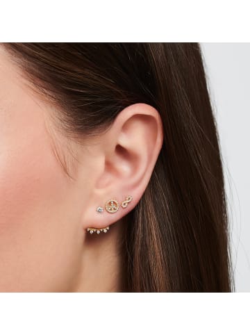 Thomas Sabo Einzel Ohrstecker Infinity in gold, weiß