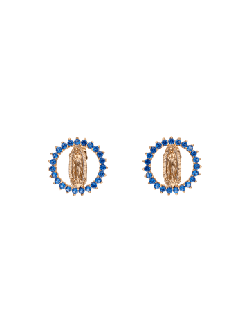 NAEMI Women Earrings in Rose Gold Navy