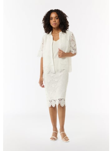 comma Bluse kurzarm in Weiß