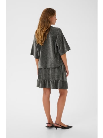Kaffe T-shirt KArita Oversize fit in Silver Metallic Glitter