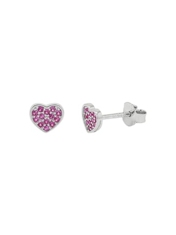 Tom Tailor Ohrstecker Silber 925, rhodiniert in pink
