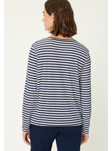 Olsen Langarmshirt Clara in marine mehrfarbig