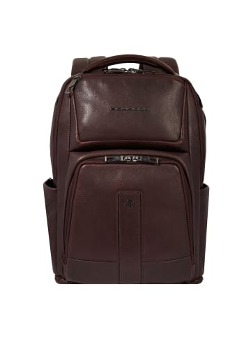 Piquadro Carl Rucksack Leder 44 cm Laptopfach in dark brown