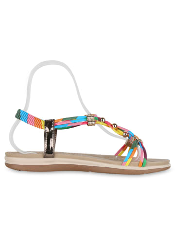 VAN HILL Riemchensandalen Andrea in Rosa Blau Metallic
