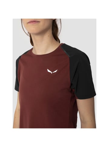 Salewa W PEDROC POLARTEC DELTA T-SHIRT in Dunkelrot
