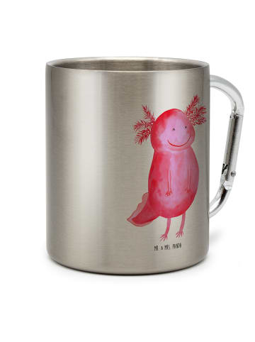 Mr. & Mrs. Panda Edelstahlbecher Axolotl Glücklich ohne Spruch in Silber