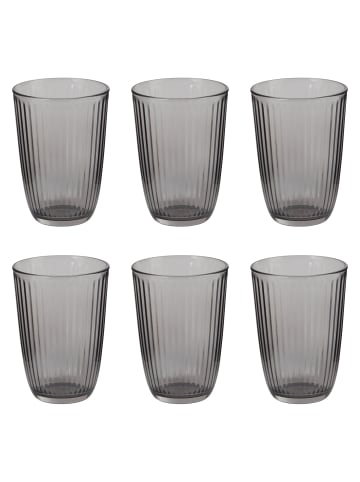 Butlers Butlers Trinkglas LINEE 6er-Set in Grau