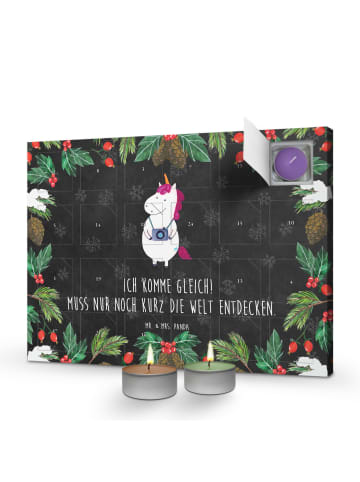 Mr. & Mrs. Panda Duftkerzen Adventskalender Einhorn Fotograf mit... in Kreidetafel