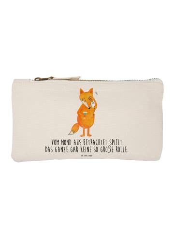 Mr. & Mrs. Panda Schminktasche Fuchs Lord mit Spruch in Weiß