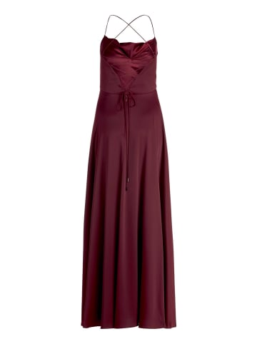 Vera Mont Abendkleid mit Wasserfallausschnitt in Deep Dahlia