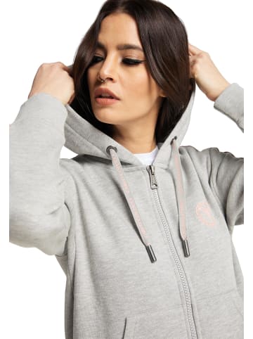 Carlo Colucci Kapuzensweatjacke Cattaruzza in Grau Meliert