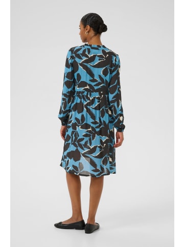 Kaffe Kleid KAlisette A-shape in Windward Blue/Black Flower