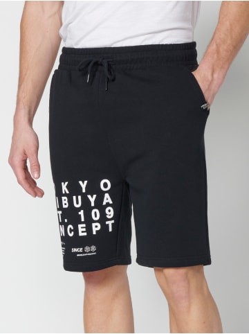 KOROSHI Bermuda Jogger in schwarz