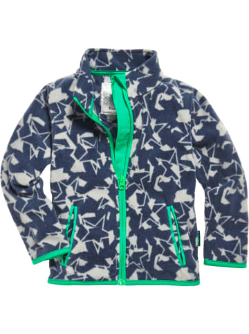 Playshoes Fleece-Jacke Sterne Camouflage in Dunkelgrau