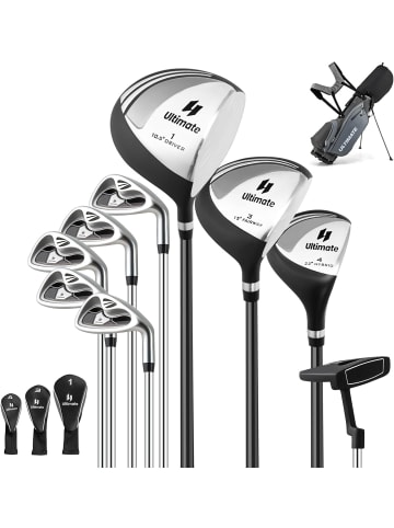 COSTWAY Golfschläger 10tlg. Set Herren in Grau