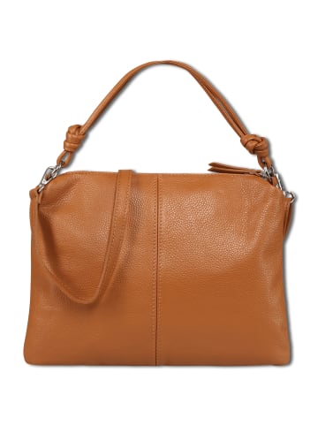 Toscanto Leder Schultertasche Toscanto Tasche tan, hellbraun ca. 37cm