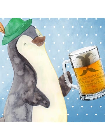 Mr. & Mrs. Panda Bierglas Igel händchenhaltend mit Spruch in Transparent